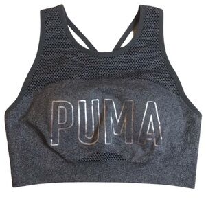 PUMA Women’s Seamless Strappy Back Sports Bra with Removable Cups, Size Large